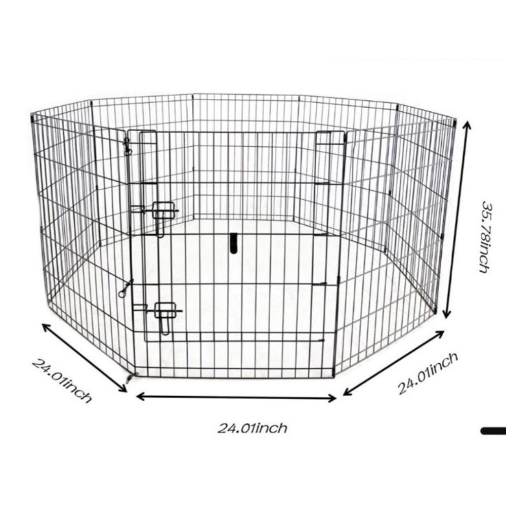 RPS Black Puppy Play Pen - (Unassembled)