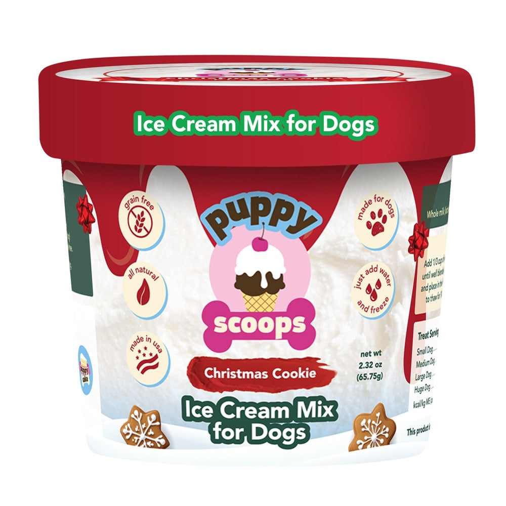 Puppy Scoops Christmas Cookie Holiday Ice Cream Mix- 2.32oz