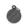 My Family ID TAG Basic Black Chrome Circle Brass