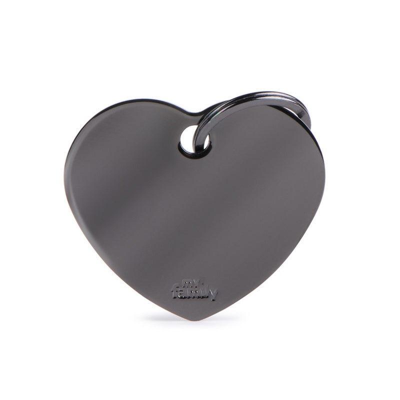 My Family ID TAG Basic Collection Black Chrome Heart ID Tags