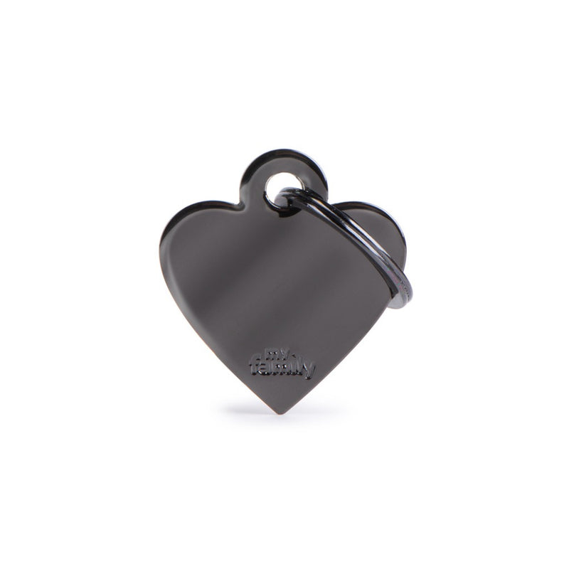 My Family ID TAG Basic Collection Black Chrome Heart ID Tags