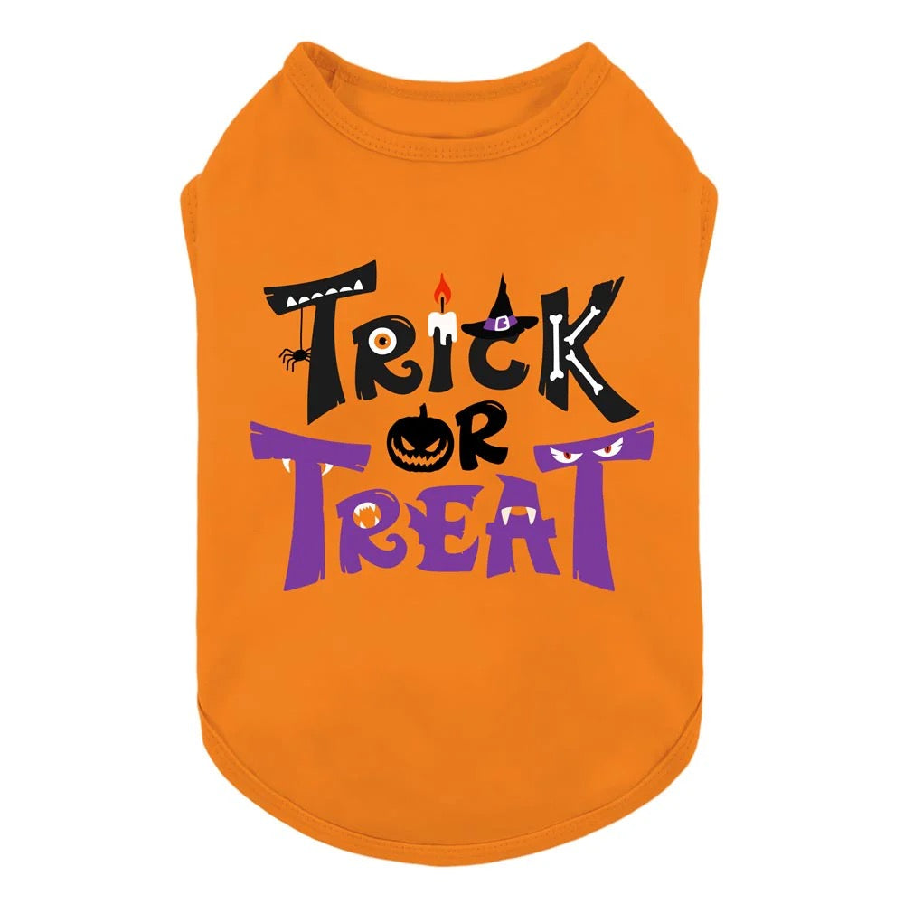 Fitwarm Trick or Treat Tshirt- Orange