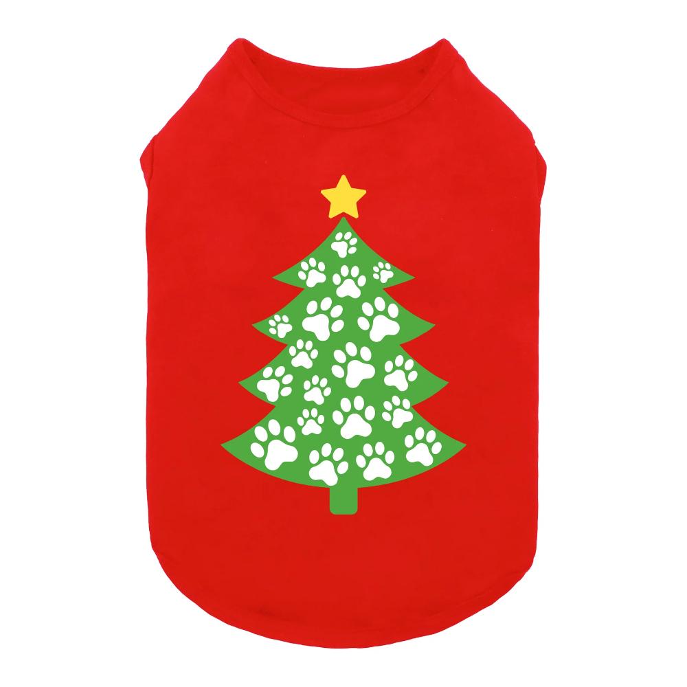 Fitwarm Christmas Tree T-Shirt- Red