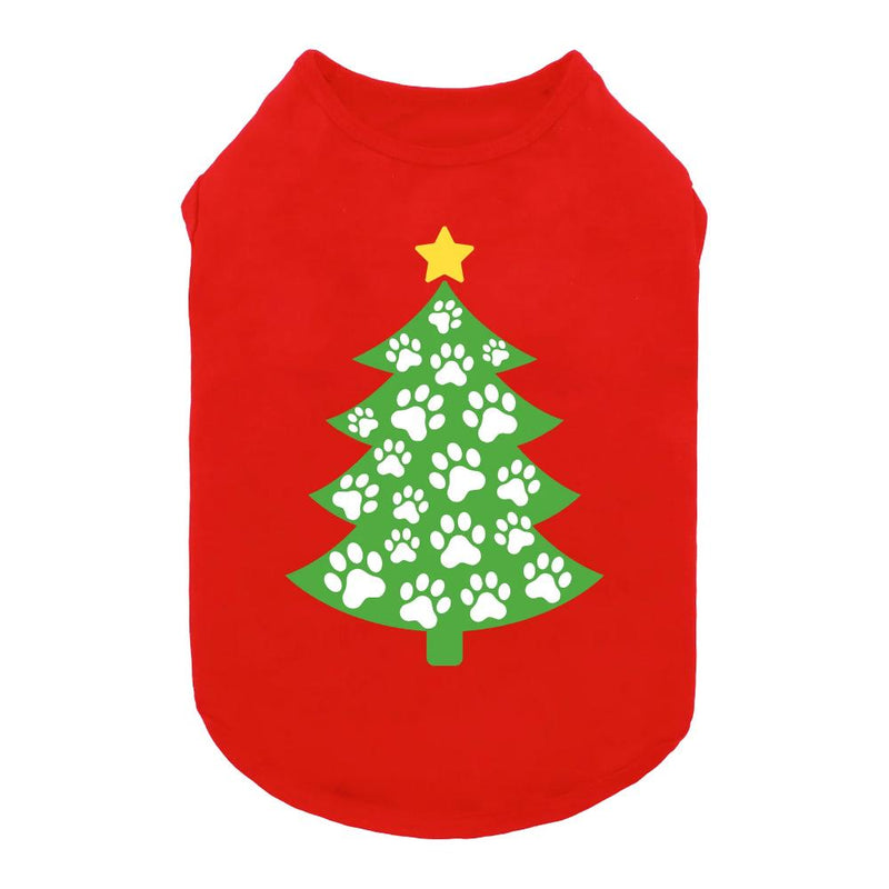Fitwarm Christmas Tree T-Shirt- Red