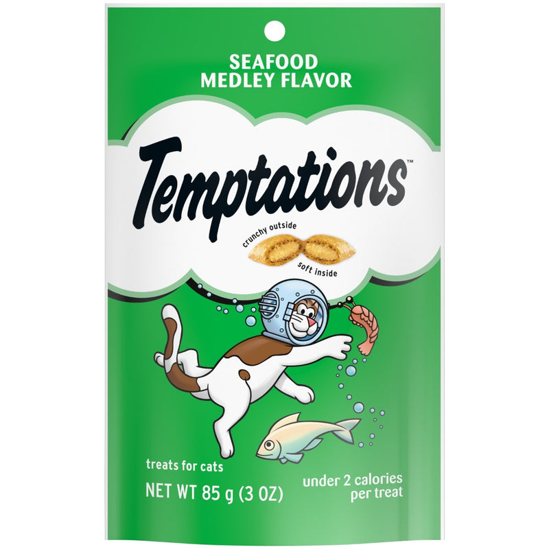 Temptations Seafood Medley Flavor Cat Treats 3oz - Expiring 2nd December, 2023