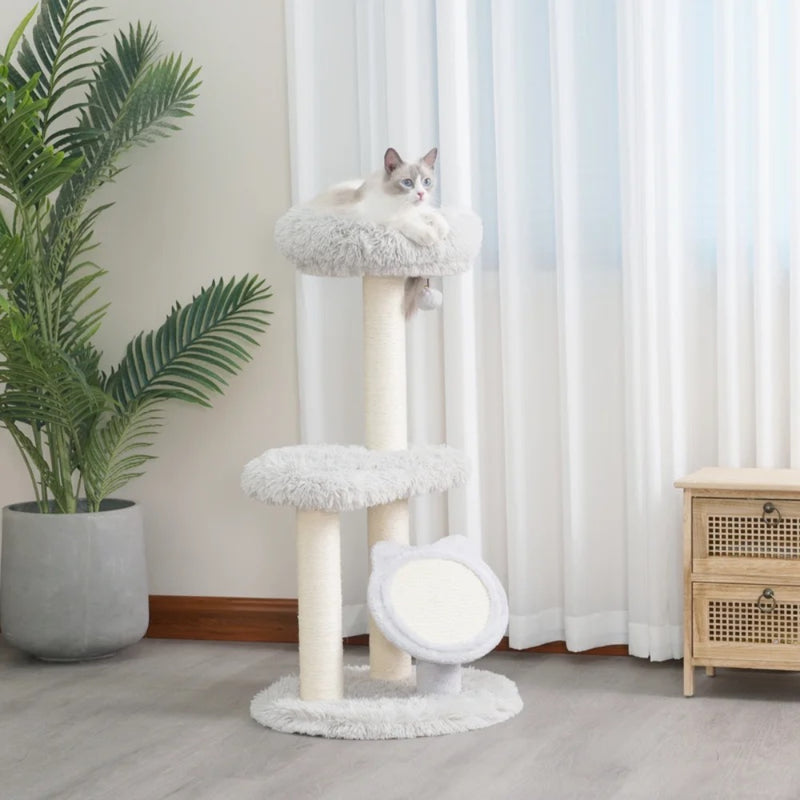 Petpals Rockview 2-level Shag Fur Cat Tree