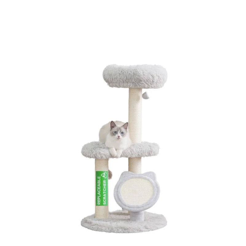 Petpals Rockview 2-level Shag Fur Cat Tree