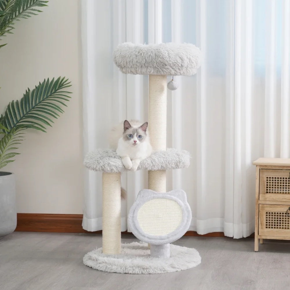 Petpals Rockview 2-level Shag Fur Cat Tree