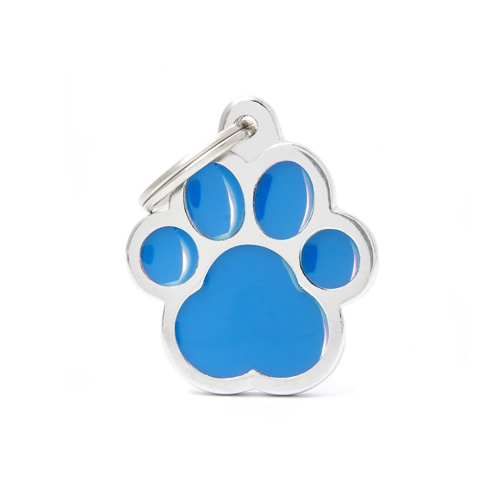 My Family CLASSIC BIG LIGHT BLUE PAW ID TAG