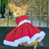 Doggie Design Holiday Dog Harness Dress - Red Velvet Sparkle