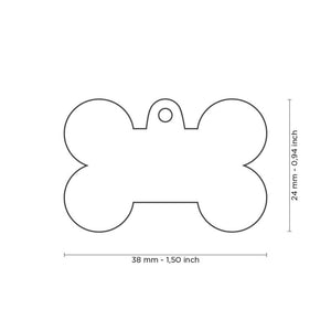 My Family Rainbow Bone ID Tag