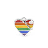 My Family Rainbow Heart ID Tag