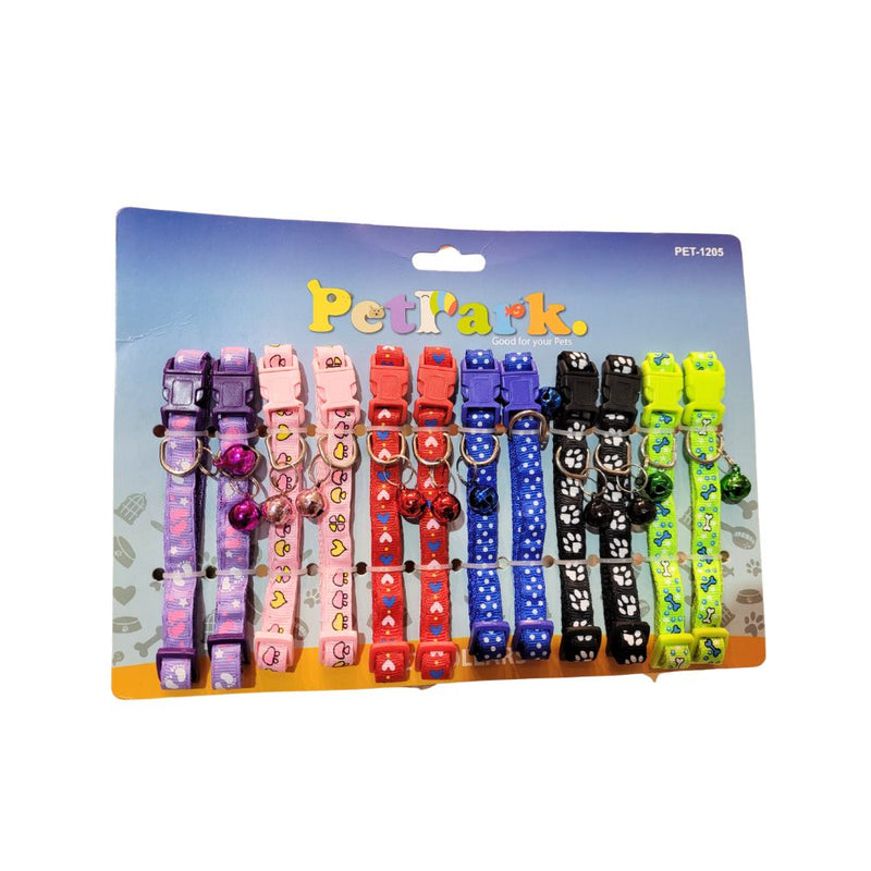 Rps Adjustable Puppy Collar with Bell- Assorted Designs