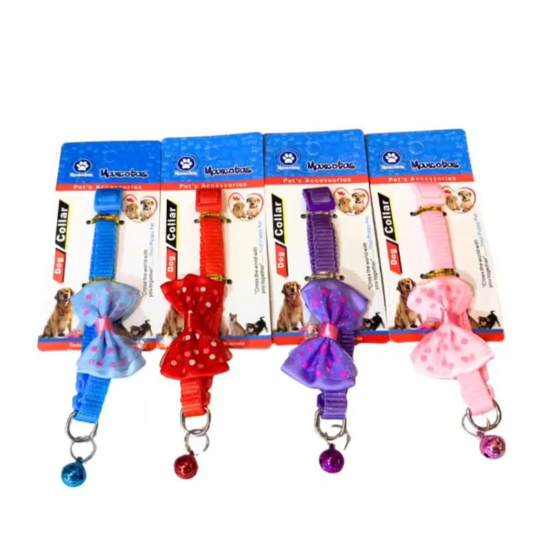 RPS Adjustable Puppy Collar with Bow & Bell