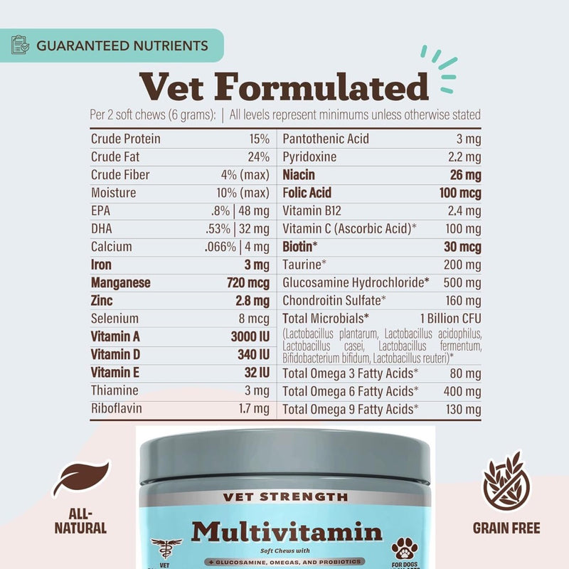 Natural Dog Company Vet Strength Multivitamins- 90 Chews