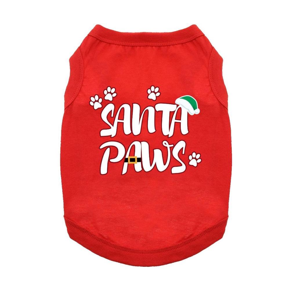 Doggie Design Santa Paws Dog Shirt- Red
