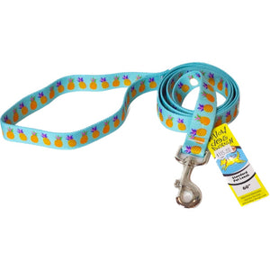 Yellow Dog Design Pineapple Party Blue Leash - 5ft