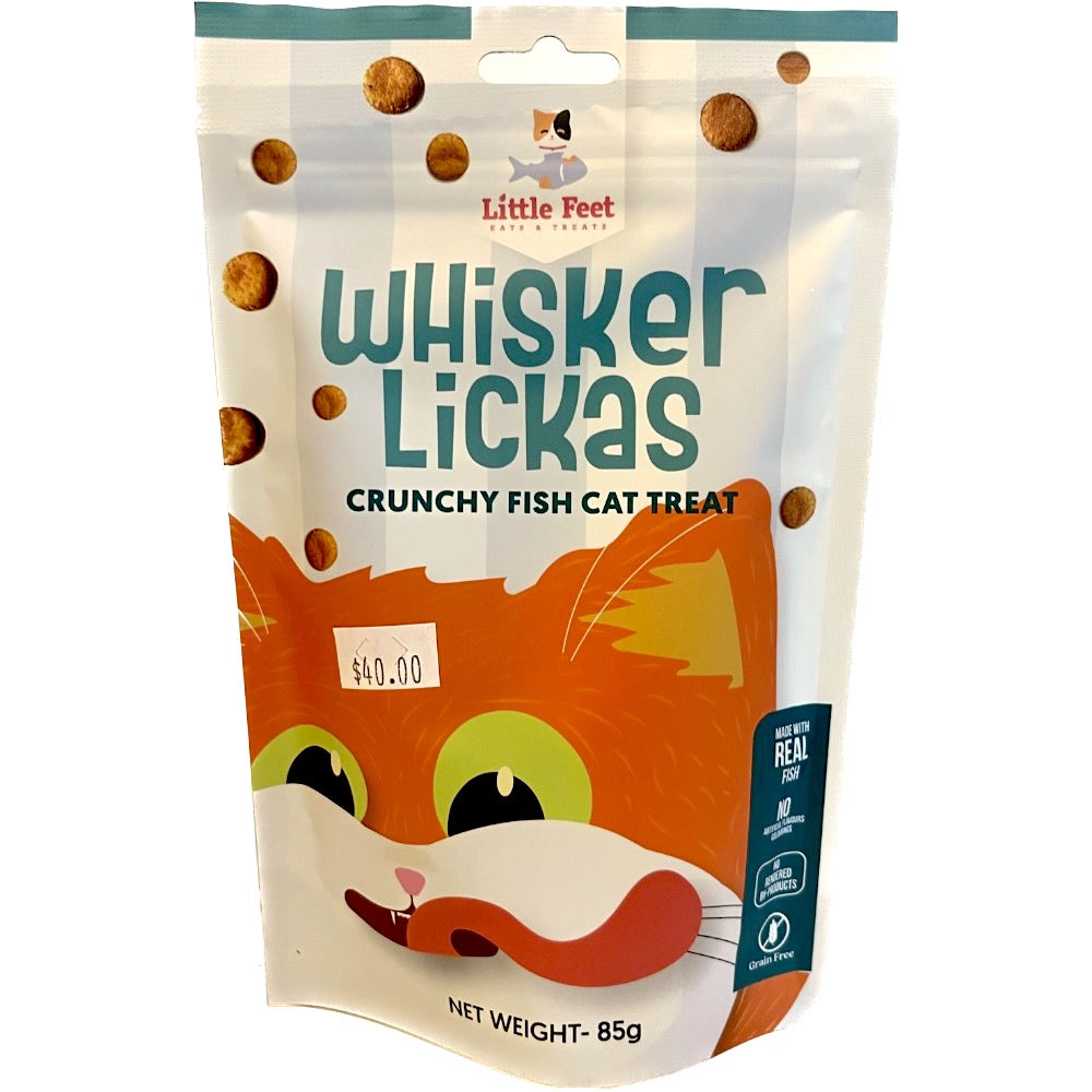 Little Feet Eats and Treats Whisker Lickas Crunchy Fish Cat Treat