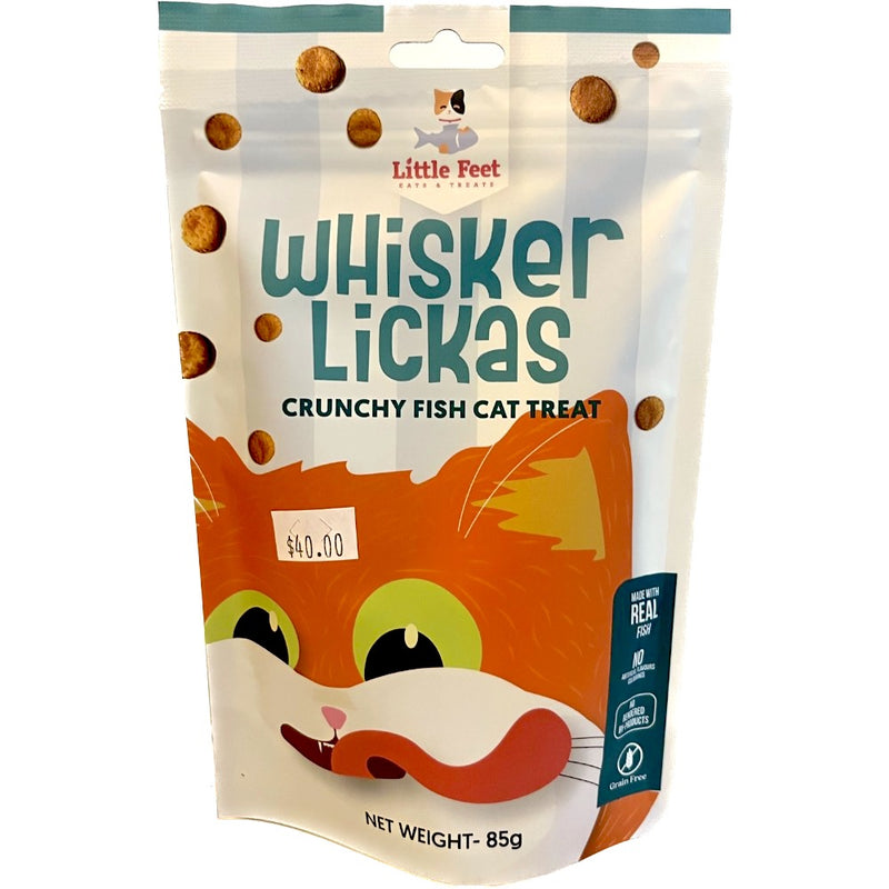 Little Feet Eats and Treats Whisker Lickas Crunchy Fish Cat Treat