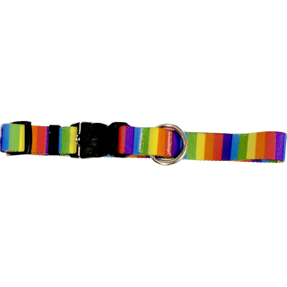 Yellow Dog Design Rainbow Stripes Collar