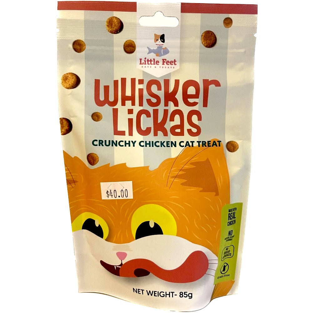 Little Feet Eats and Treats Whisker Lickas Crunchy Chicken Cat Treat