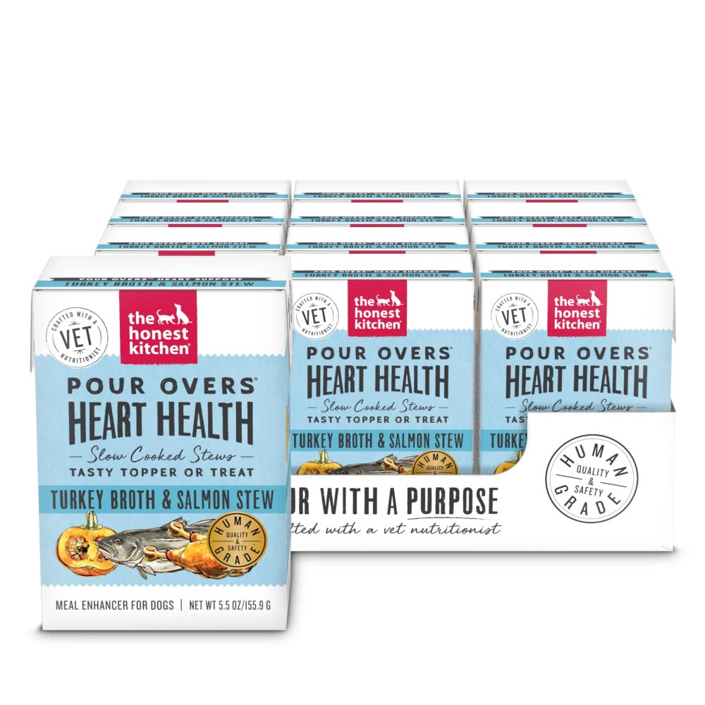 The Honest Kitchen FUNCTIONAL POUR OVERS: HEART HEALTH - TURKEY BROTH & SALMON STEW - 1 Box