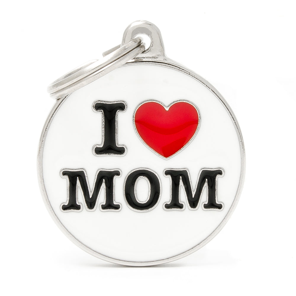 My Family CHARMS ID TAG CIRCLE "I LOVE MOM"