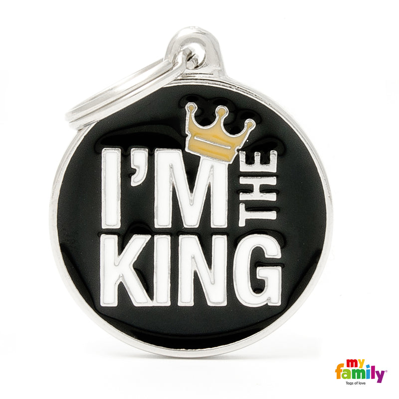 My Family CHARMS ID TAG CIRCLE "I'M THE KING"