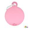 My Family ID TAG BASIC COLLECTION BIG CIRCLE PINK IN ALUMINUM