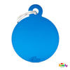 My Family ID TAG BASIC COLLECTION ROUND LIGHT BLUE IN ALUMINUM