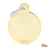 My Family ID TAG BASIC COLLECTION ROUND IN GOLDEN PLATED BRASS