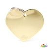 My Family ID TAG BASIC COLLECTION BIG HEART IN GOLDEN PLATED BRASS