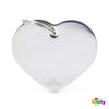 My Family ID Tag Basic collection Small Heart in Chrome Plated Brass