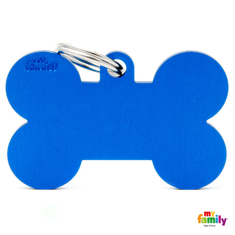 My Family ID TAG BASIC COLLECTION ALUMINUM SMALL BLUE CIRCLE
