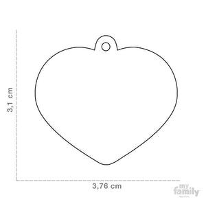My Family ID TAG Basic Collection Black Chrome Heart ID Tags