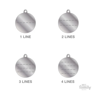 My Family ID TAG BASIC COLLECTION BIG CIRCLE PINK IN ALUMINUM