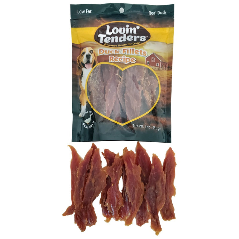 Lovin' Tenders Duck Jerky Natural Dog Treats 7 Oz.