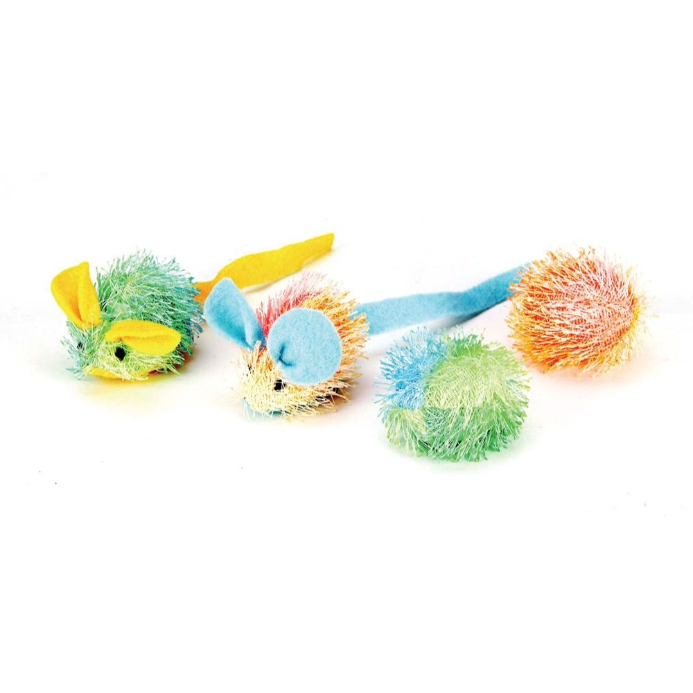 Ethical Products Spot Stringy Mice & Ball With Catnip 4pk