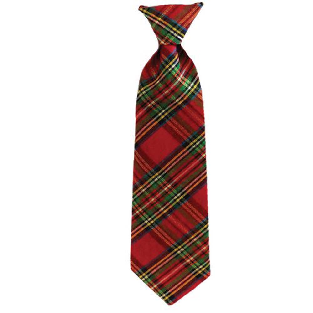 Huxley & Kent Red Lurex Plaid Long Tie