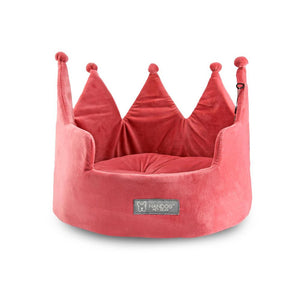 Nandog Crown Bed Micro Plush- Pink