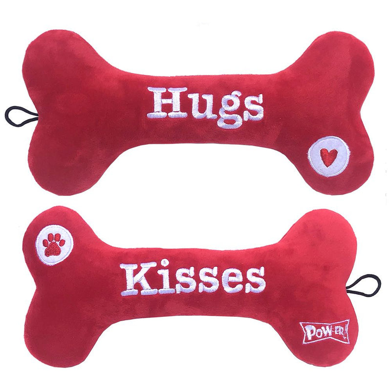 Hugs & Kisses Bone (embroidered both sides) by Lulubelles Power Plush
