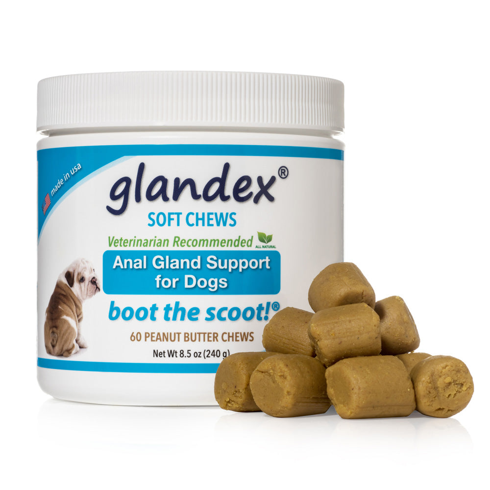 Vetnique Peanut Butter Soft Chews for Dogs by Glandex 60 Chews