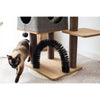 Petpals Elevate Brown 3 Level Cat Tree with Condo, Perch, Spring, and Toy