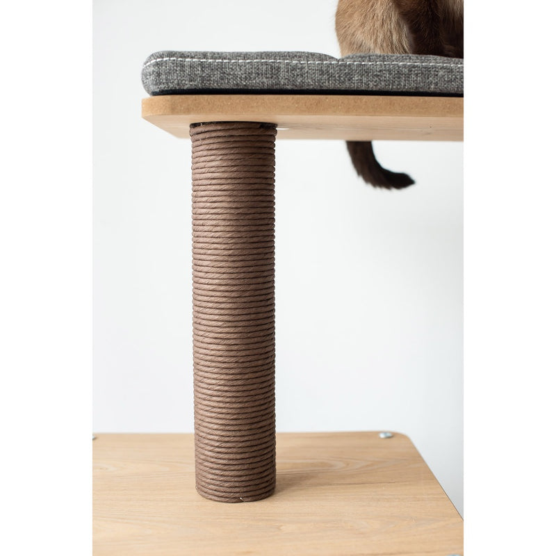 Petpals Elevate Brown 3 Level Cat Tree with Condo, Perch, Spring, and Toy