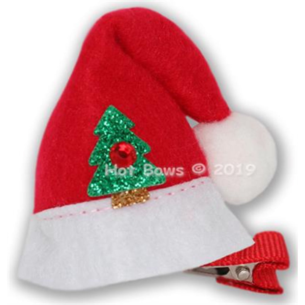 Hot Bows Santa Hat Clip