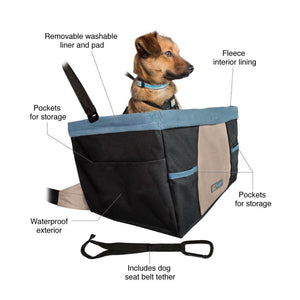 Kurgo Rover Booster Seat - Black/Blue
