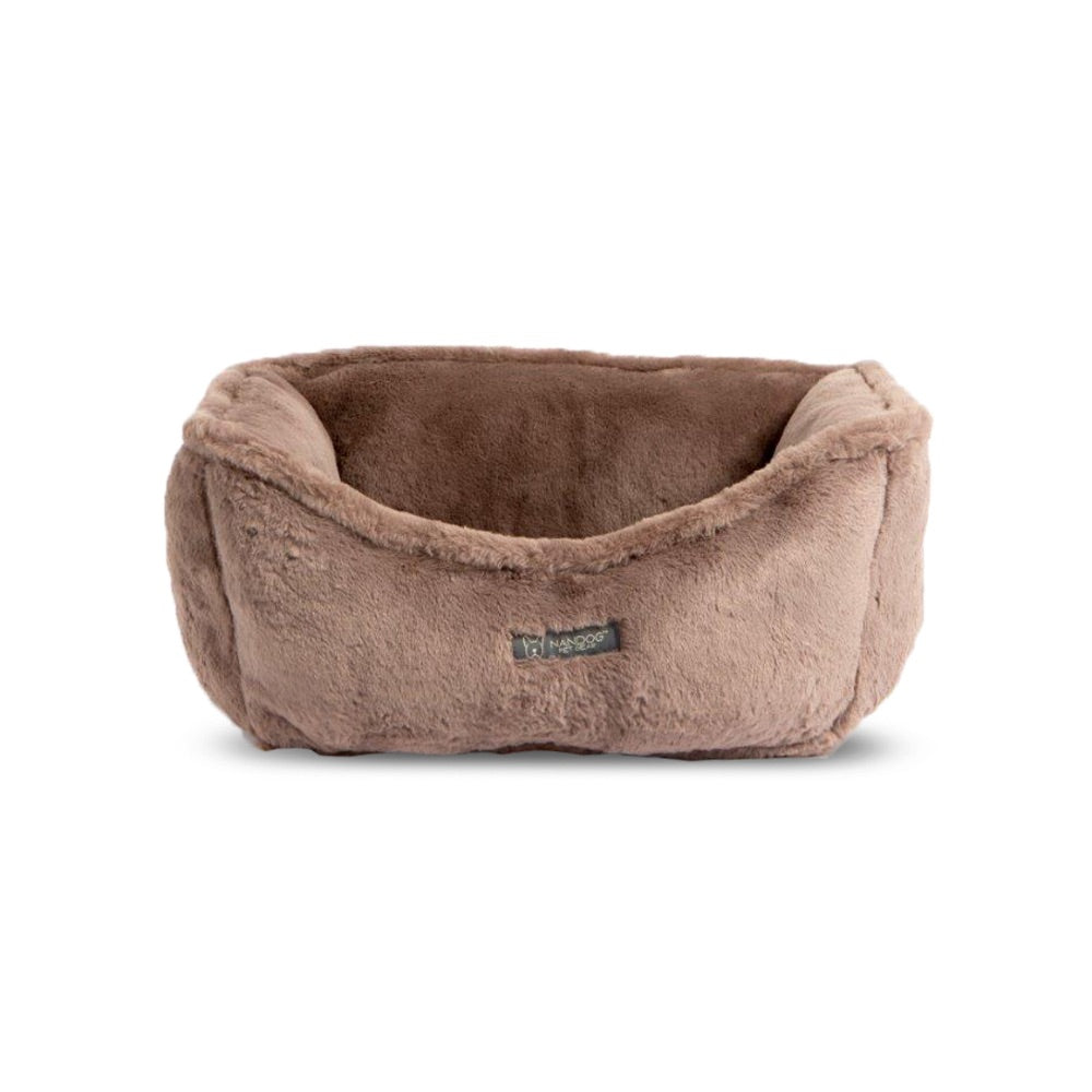 Nandog Cloud Reversible Brown/Mink Tan Dog Pet Bed