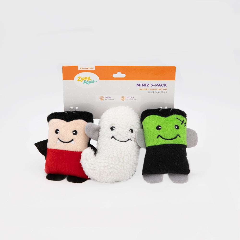 ZippyPaws Halloween Miniz - Monsters 3-Pack