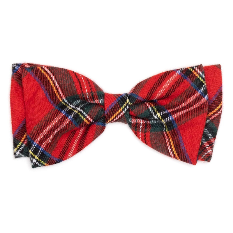 The Worthy Dog RED PLAID III BOW TIE