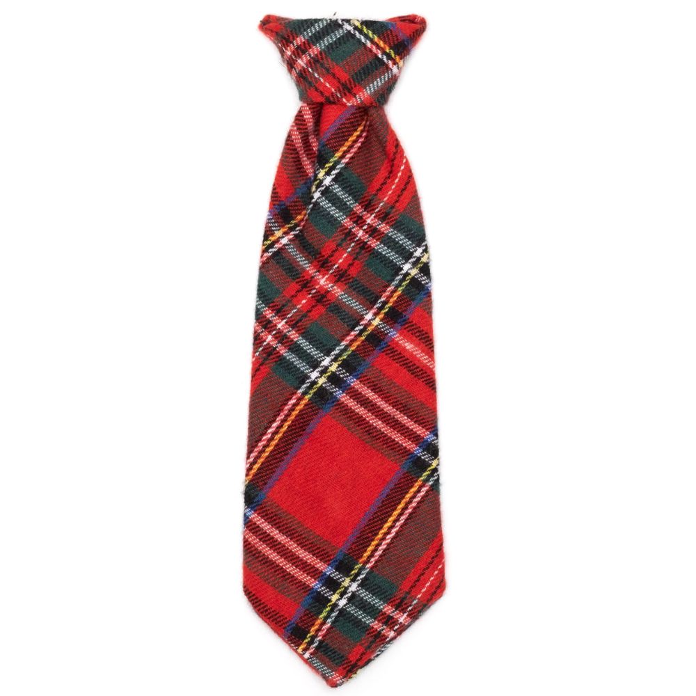 The Worthy Dog RED PLAID III NECK TIE